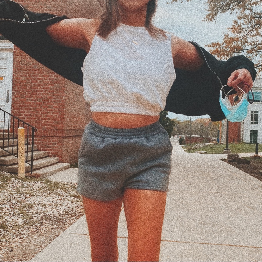 white crop top